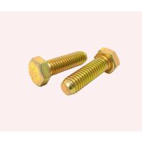 Heavy Duty Brass Hexagonal Bolts Grade 8.8, Oversized High Tensile Hex Head Bolts for Structural Machinery and Heavy Equipment Industrial Applications